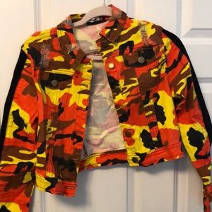 Orange and yellow camo jacket
